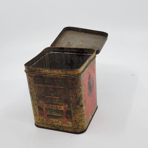 Vintage Choisa Ceylon Tea S.S. Pierce Co. Tin Boston. - Picture 2 of 12
